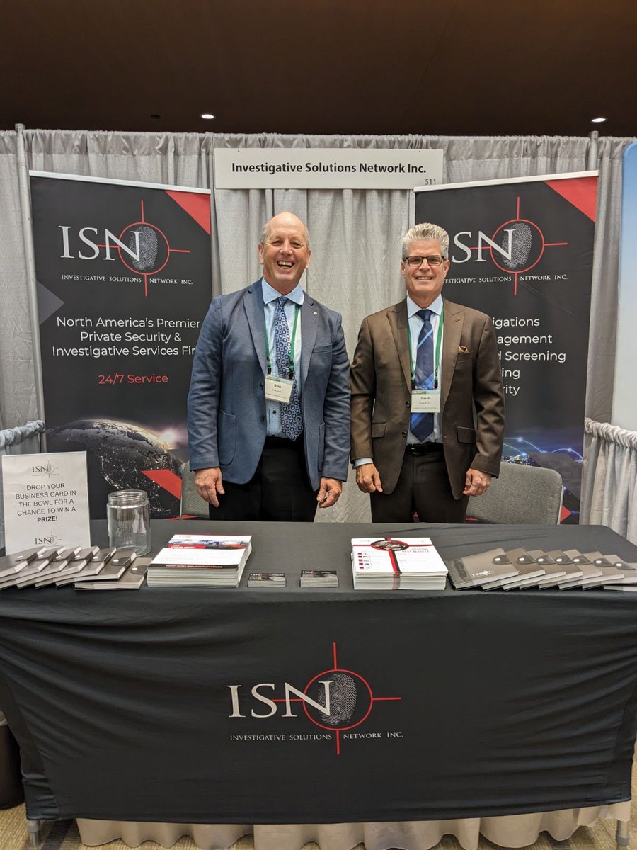 Thanks to Greg Gard & David Brown for representing ⁦@DavePerryISN⁩ ⁦@ISN_Inc⁩ at the Ontario Trial Lawyers Association (OTLA) Conference in Toronto. #InvestigativeExcellence