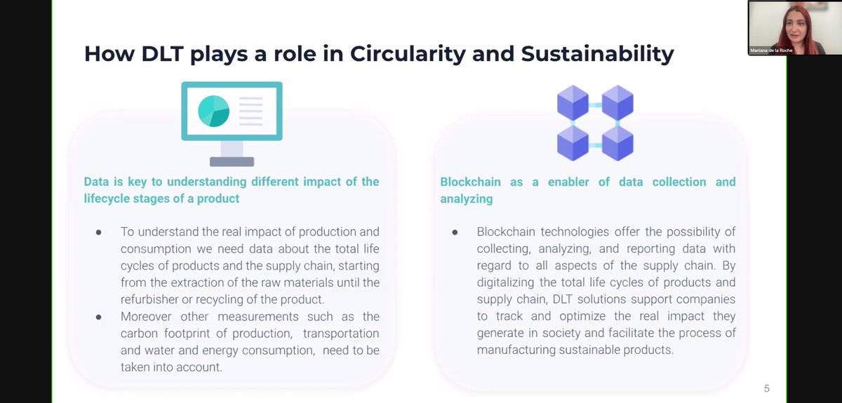 WomenTechNet's tweet photo. "By digitilizing the total life cycles of products and supply chain, DLT solutions support companies to track and optimize the real impact they generate in society." 

Mariana de la Roche Wills from  @iota/@INATBA_org  @Marianadlrw

https://t.co/U4jvG4xF3n
#blockchaintechnology https://t.co/ew62z80eck
