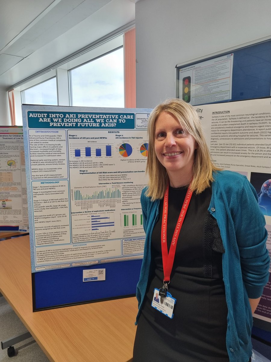 So proud of Alice Eldridge, showcasing her poster on an Audit into AKI Preventative Care at the Nurses Day Conference #ACP #NursesDay2023 <a href="/TracyMahon5/">Tracy Mahon</a> <a href="/UHSFT/">University Hospital Southampton 💙</a> <a href="/UHSimprove/">UHS Transformation Team</a> <a href="/uhs_bones/">More Than Just Bones</a>