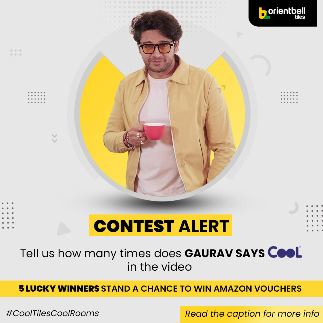 #ContestAlert We noticed a 𝟭𝟬 𝗗𝗲𝗴𝗿𝗲𝗲𝘀 difference in the temperature with Cool Tiles! But can you tell us how many times Gaurav says Cool Tiles? Watch the Gaurav Khanna for Cool Tiles video and answer the question. Check out the video in comments