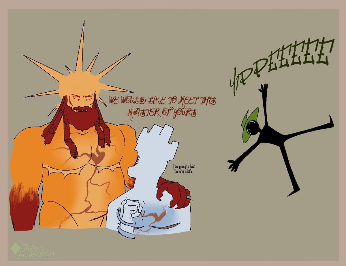 TopazAnimation's tweet photo. Lonely Wizard gets adopted (again). There will be a second part to this one.
Alt text available bc I know that font isn't the easiest to read #Inscryption #Ultrakill #MinosPrime #SisyphusPrime #LonelyWizard https://t.co/I6eBz6pGec