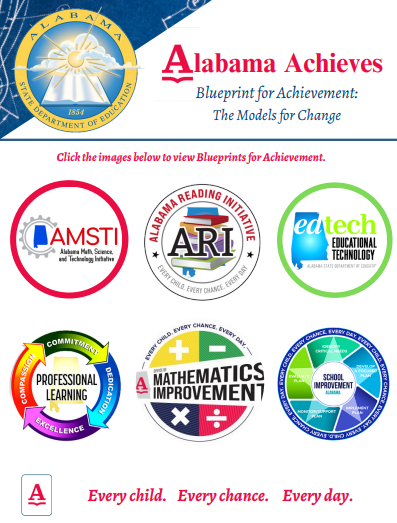 Alabama_Reading's tweet photo. We are proud to share our @AlabamaAchieves Blueprints for Achievement. Learn more about each of these offices and all the incredible tools, PL, and resources they have to offer!
#BetterTogether #Collaborate2Accelerate
https://t.co/aBm0toLtYa https://t.co/E986KEL8WG