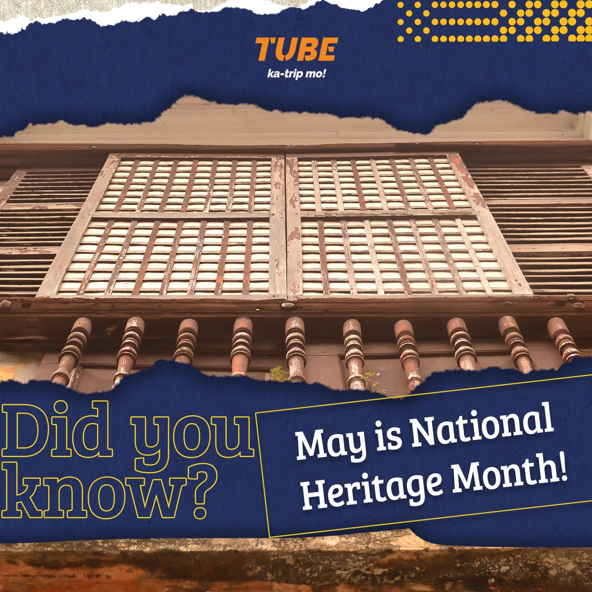 Alam niyo ba na National Heritage Month ang buwan ng Mayo? Ito ay dahil sa Presidential Proclamation No. 439, which aims to celebrate our nation’s cultural history.  

Bisitahin natin ang iba’t-ibang historical at cultural venues sa Manila tulad ng mga museums, parks, at iba pa.