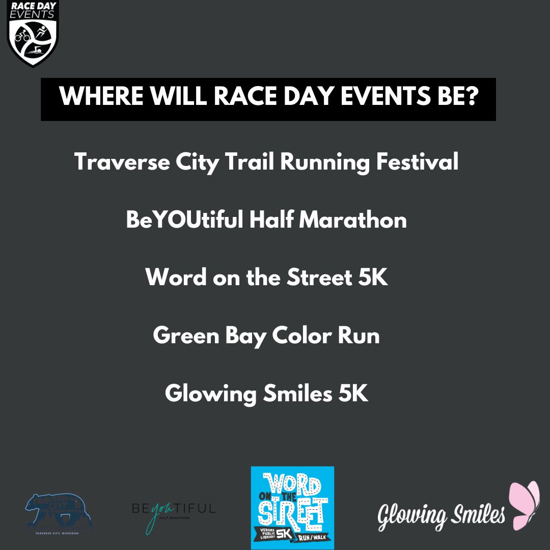 RaceDayEvents's tweet photo. 🚨 Where are we this weekend? A busy weekend ahead! Let us know if you'll be at any of these events and goodluck to all the participants! https://t.co/4j3z710lQb