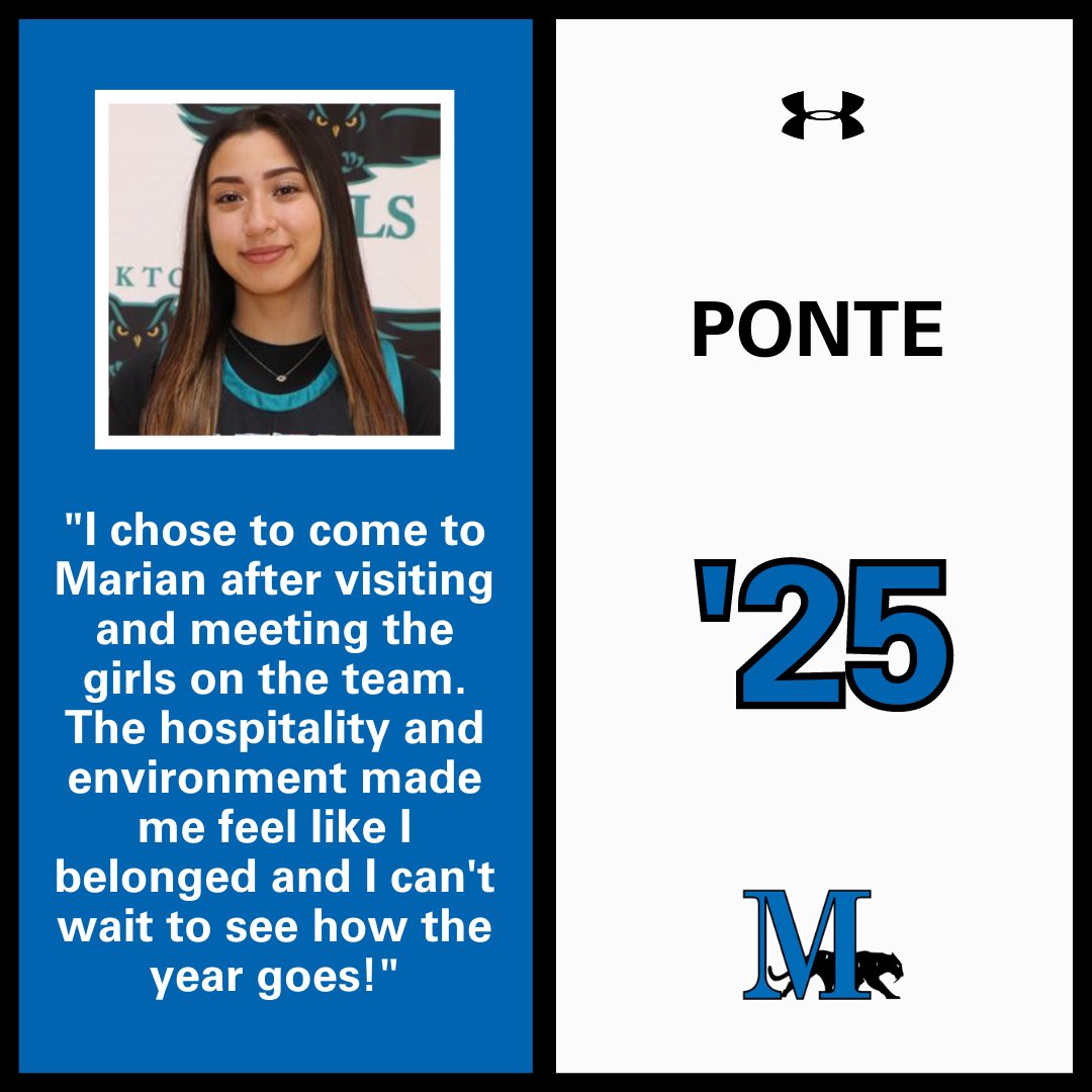 🗣️🎙️ Introducing the next member of our 2023-2024 recruiting class: Alex Ponte 🌟

Welcome to Ⓜ️arian Alex‼️@ayayponte 

#FightBlueFight | #D3Hoops | #MarianWBB | 🔵⚫️🏀