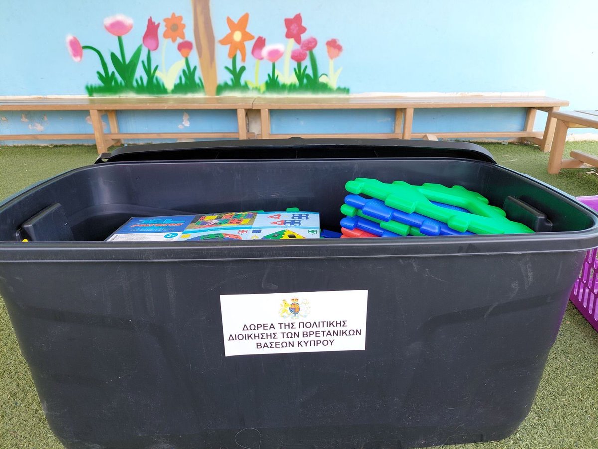 bfcyprus's tweet photo. Brilliant to see some of the great facilities funded through the #Bases Cyprus Community Relations fund benefiting children at a nursery in Xylotymbou ย #UKCyties #FriendsPartners ๐จ๐พ ๐ฌ๐ง https://t.co/r5z6AOC8nQ