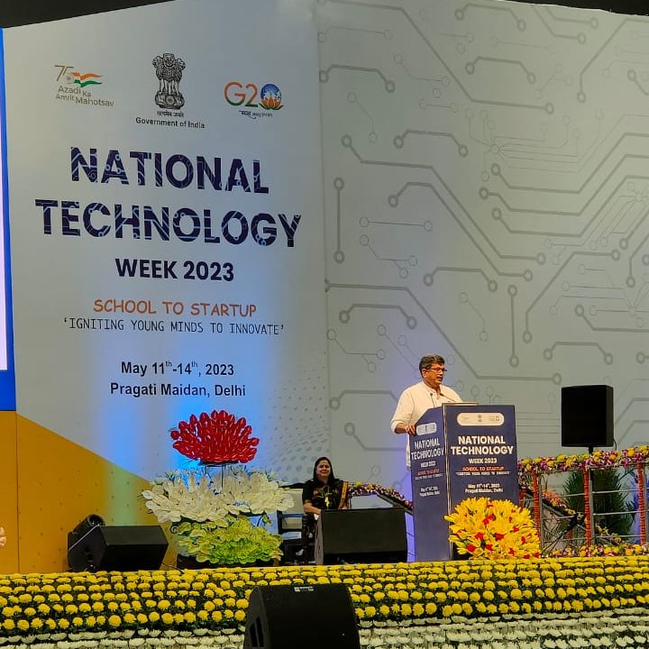 AIC_CCMB's tweet image. @nalamrao57 CEO @AIC_CCMB delivered an inspiring talk on careers in entrepreneurship at the esteemed #NationalTechnologyWeek2023. His insights and expertise illuminated the path for aspiring entrepreneurs. #Entrepreneurship #TechWeek2023