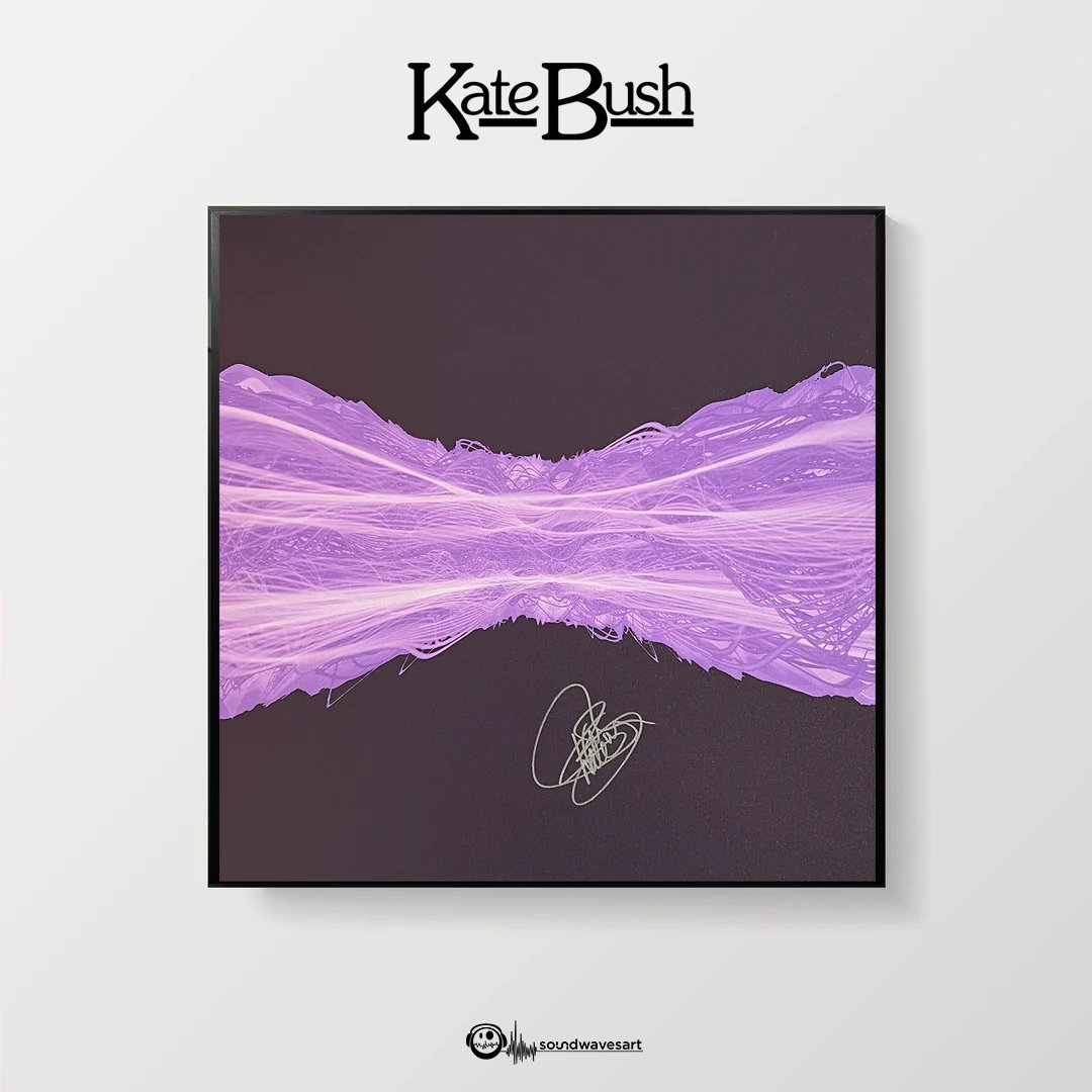 KateBushMusic's tweet photo. To celebrate the @WarChildUK 30th anniversary, Kate has hand signed a very limited collection of artwork created from a sound wave of "Running Up That Hill”. The artwork has been created by @SoundwavesArt. Only 100 available here: https://t.co/AfPAvirgXM https://t.co/G7ZkxseIij