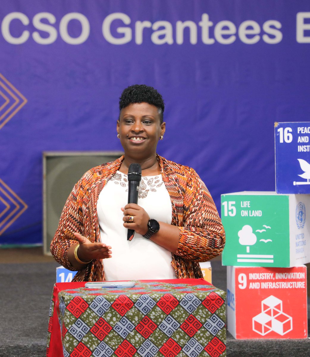 UNDP_Rwanda's tweet image. "CSOs are key partners in #Rwanda's journey towards sustainable development. We are committed to continue strengthening partnerships between the government &amp;amp; civil society actors to fast track national development," - Dr. @UstaNcusta, CEO @GovernanceRw. #CSO4People #CSOWeek2023Rw