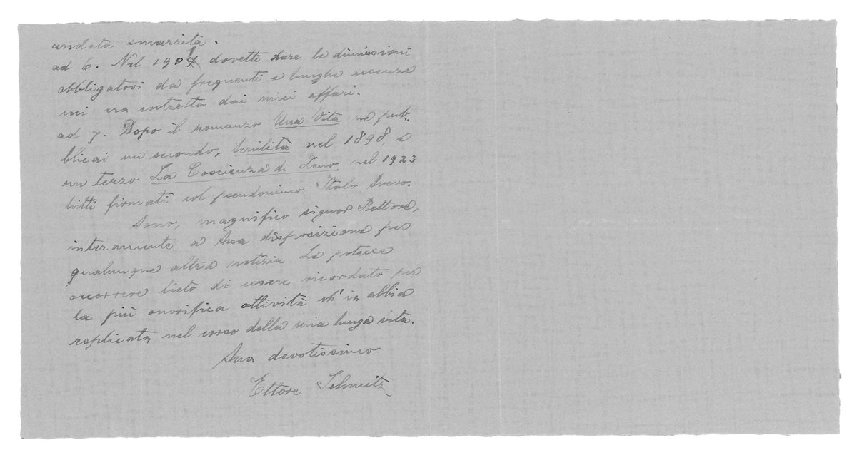 UniTrieste's tweet photo. Ritrovata una lettera inedita di Italo Svevo nell’Archivio storico di UniTS!

La scoperta è dello studioso triestino Lorenzo Ielen, PhD di UniTS, e al lavoro di ricerca archivistica che sta svolgendo con la prof.ssa Tullia Catalan.

Leggi di più ► https://t.co/wCQX5KL4NN https://t.co/nzfSTQvkyn