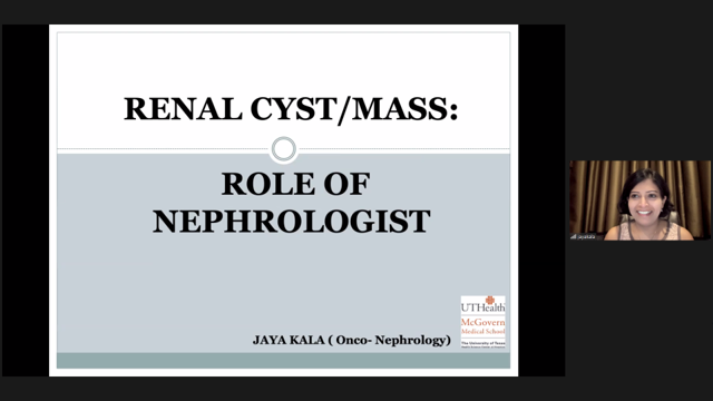 Terrific talk this morning by @JayaKala11 from @UTKidney on evaluation of renal cysts and masses. Thank you Dr. Kala!