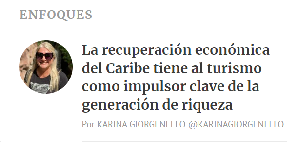 ABCMundial's tweet photo. La recuperación económica del Caribe tiene al turismo como impulsor clave de la generación de riqueza
por KARINA GIORGENELLO
@GiorgenelloKari @ABCMundial
#CHTAMarketplace41 #CaribbeanTravelForum #Barbados @Barbados
https://t.co/83gUQBg92Q https://t.co/7CSBSJN99f