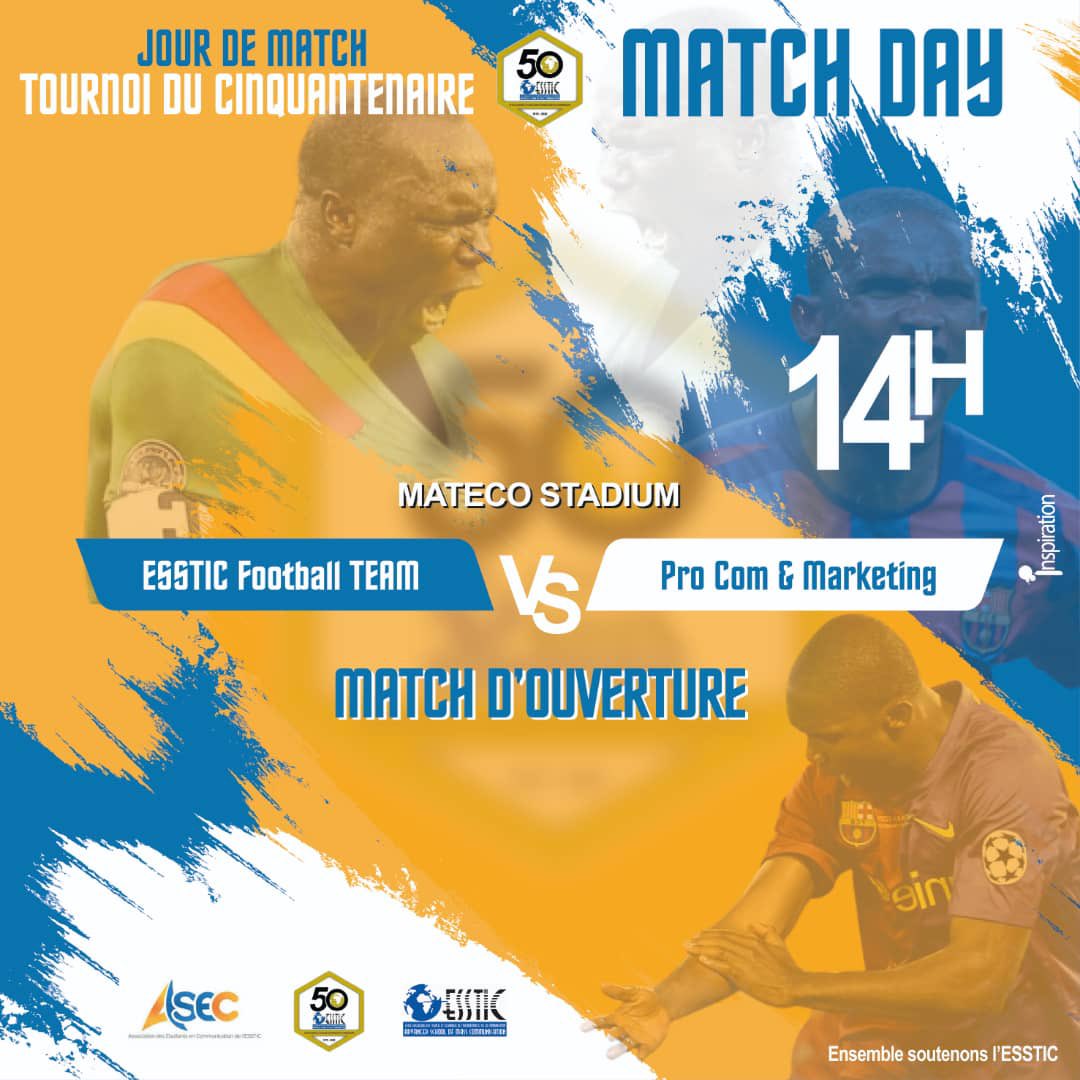 asecesstic's tweet photo. Match d’ouverture du cinquantenaire de l’ESSTIC. Au stade Mateco de l’université de Yaoundé I. https://t.co/hbBWOIvej6