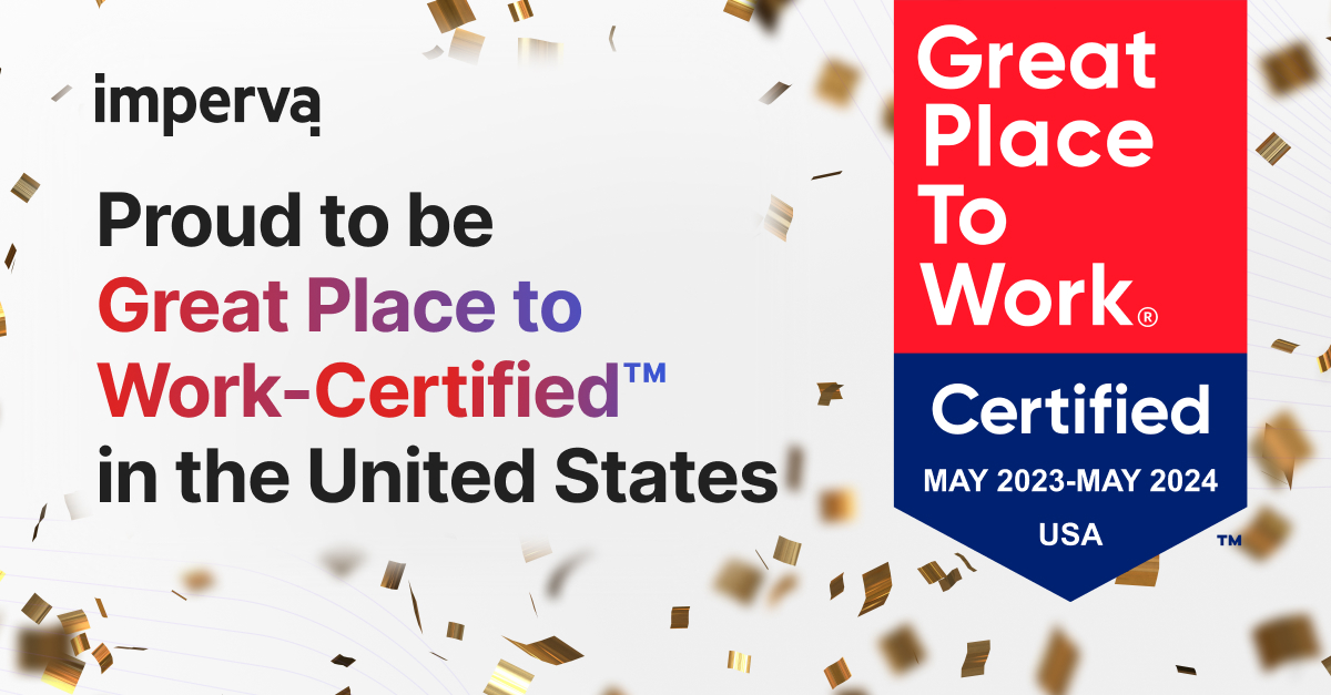 Master_Kehl's tweet photo. I’m excited to announce that @Imperva has been certified as a Great Place to Work® in the US! This honor is a testament to the amazing culture the local team has built. #GPTWcertified 

🔗: https://t.co/WVYwhKkCo8 https://t.co/Og5oNw4cW1