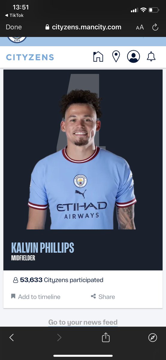 Everyone is voting Kalvin Philips for Man City’s POTS. 😭😭😭😭