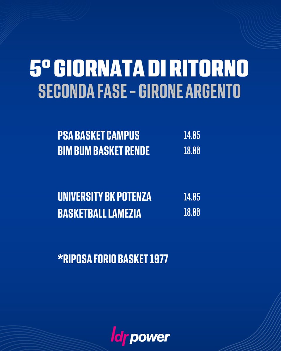PowerBasketSa's tweet photo. 📆 5° GIORNATA DI RITORNO - GIRONE ORO.

Power Basket Salerno 🆚 Angri Pallacanestro
🗓 Domenica 14 maggio ore 18:00
🏟 PalaSilvestri, Viale Antonio de Biase (SA)
🔴 Live streaming

🏀 #PowerIsHere #PowerTeam #PowerForPower https://t.co/xfaXS9jJxO