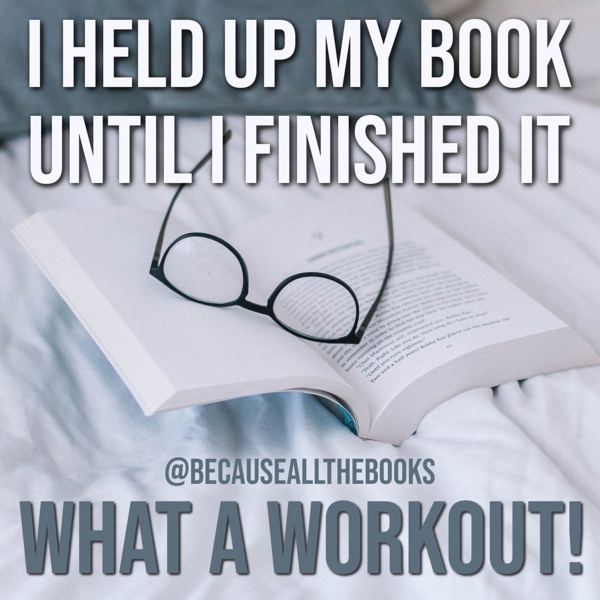 I hate to brag, but my workouts are intense! 📖💪

#BecauseAllTheBooks #FinishedReading #ReadingForLife #BooksAreMyLife