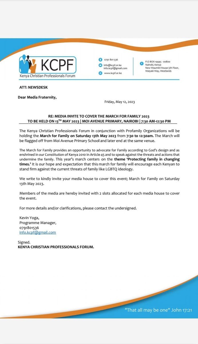 Kenya Christian Professionals' Forum (KCPF) tweet media