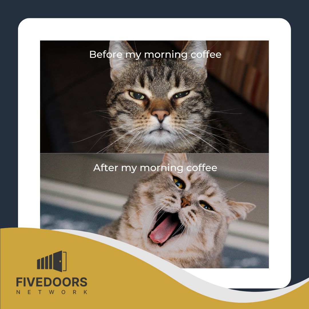 FiveDoorsHomes's tweet photo. It's Happy Friday! But only after morning coffee. 😁☕️ 

#fivedoors #fivedoorsnetwork #fivedoorsrealestate #realestate #realestatenews #realestatelife #realtor #realestateagent #realestateexpert https://t.co/aW13fs6s8q