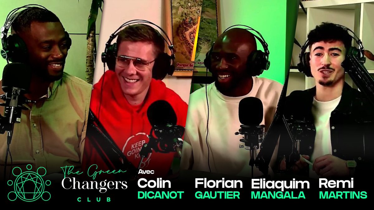 GreenChangers's tweet photo. Qui de mieux pour représenter les relations sportifs/médias que @Colinterview &amp; @2nuitsavec ? 🤩
Ils nous ont fait l'honneur d'être dans le deuxième podcast Green Changers. Accompagnés de @Elia22Mangala, 1h08 d'interactions, de conseils, d'expériences et d'anecdotes ...
⬇️ https://t.co/mfpihSOjlo