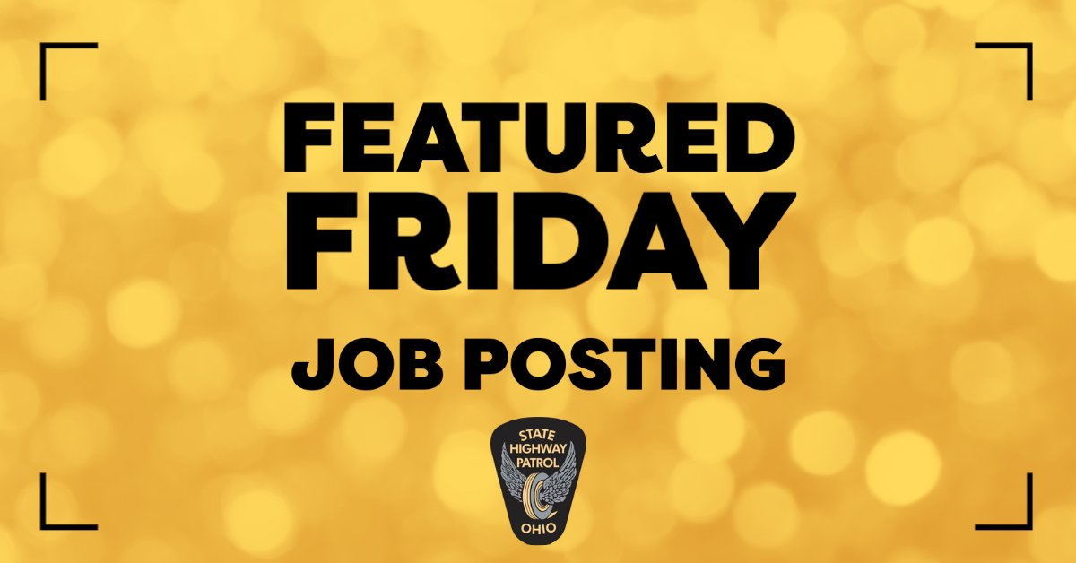 It is time for a #FeaturedFriday Job Posting! OSHP is accepting applications for our first lateral cadet class. If you're an Ohio basic certified peace officer with a passion for public safety, this is your opportunity to #JoinOSHP! For details, visit statepatrol.ohio.gov/lateral