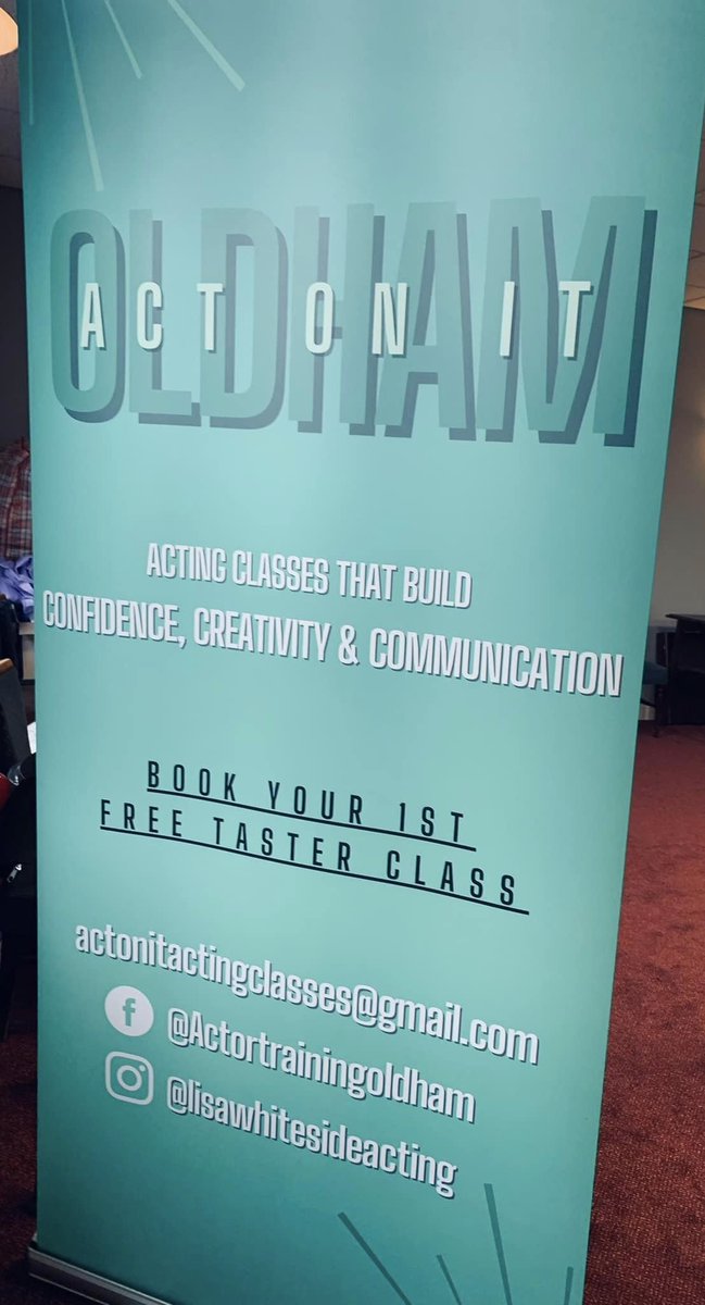 lisawhiteside28's tweet photo. ACT on it - Oldham - Stage to screen acting classes for all π· Other services availableβ¦ #1-1tuition/#Audition workshops/#Actingforcamera workshops/#Selftape sessions/Bespoke workshops - available to local schools/colleges in the Oldham/Mc area actonitactingclasses@gmail.com https://t.co/QxCXcsZyZ5