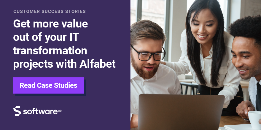RT SoftwareAG "Streamline your IT portfolio with Alfabet and align your IT investments with business strategy. Hear from our customers on how they are successfully transforming their IT using Alfabet. Read now: bit.ly/3Y9CWzQ

#EnterpriseArchit… "