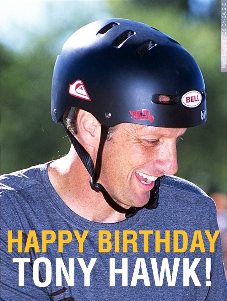 HAPPY BIRTHDAY TONY HAWK! This pro skater legend is turning 55 today! 