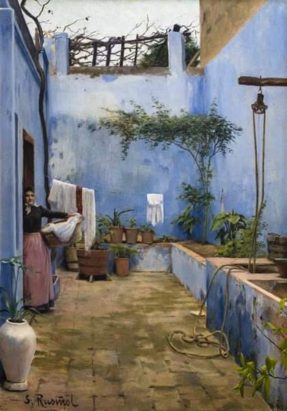 fraveris's tweet photo. Santiago Rusiñol i Prats (Barcellona, 25 febbraio 1861 – Aranjuez, 13 giugno 1931)
El patio azul https://t.co/XAfID8LkLX