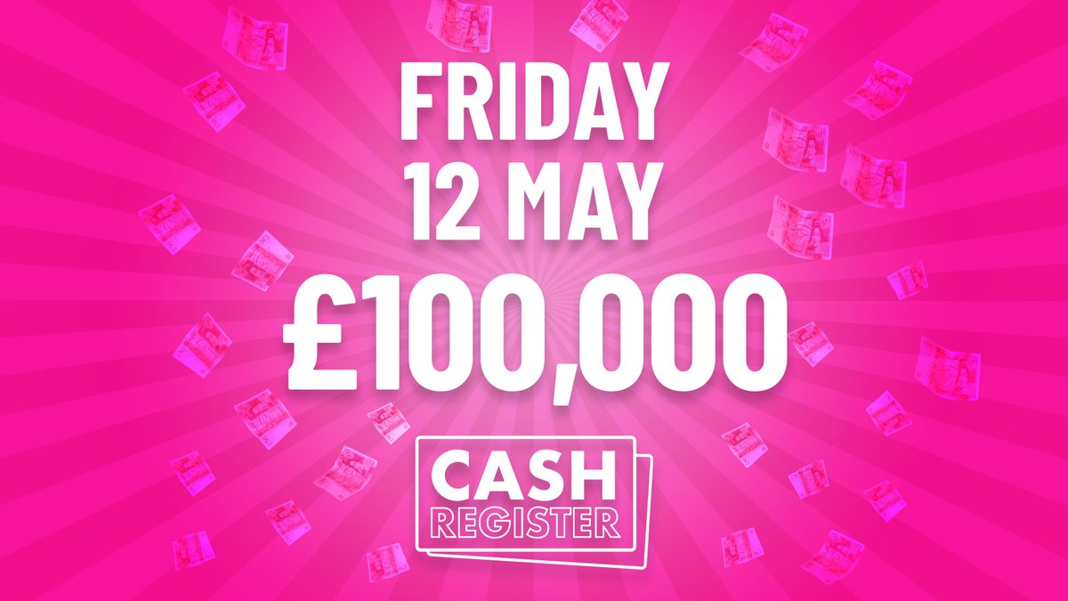 GHR_SouthCoast's tweet image. You've less than ONE HOUR left to enter for the chance to #win £100,000 on #CashRegister 🤑 👀 wave105.com/win