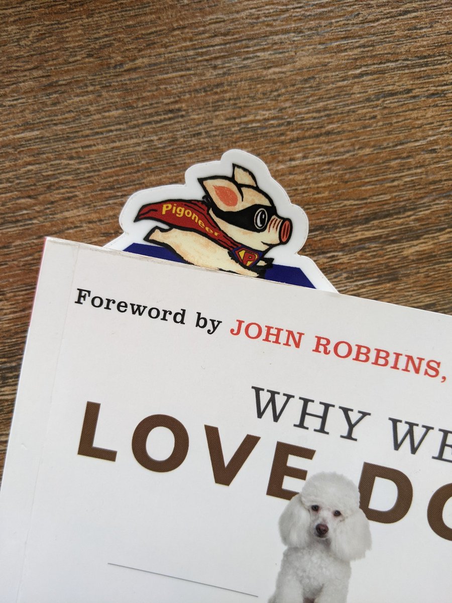 _veganayrto's tweet image. The #pigoneer stickers make great bookmarks! 🐷