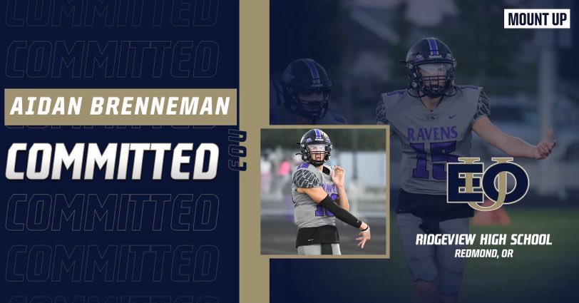 Aidan Brenneman (@aidanbrenneman) on Twitter photo After further thinking I have decided to Commit to Eastern Oregon and play football for the next 4 Years. Thank you to everyone who has made this possible. Mount Up‼️<a href="/MaxPreps/">MaxPreps</a> <a href="/PrepRedzoneOR/">Prep Redzone Oregon</a> <a href="/RavenRecruiting/">Ridgeview HS (Oregon) Football Recruiting</a> <a href="/EOUAthletics/">EOU Athletics</a> <a href="/coachabrown1/">Austin Brown</a> <a href="/QBHitList/">QBHitList.com</a> After further thinking I have decided to Commit to Eastern Oregon and play football for the next 4 Years. Thank you to everyone who has made this possible. Mount Up‼️<a href="/MaxPreps/">MaxPreps</a> <a href="/PrepRedzoneOR/">Prep Redzone Oregon</a> <a href="/RavenRecruiting/">Ridgeview HS (Oregon) Football Recruiting</a> <a href="/EOUAthletics/">EOU Athletics</a> <a href="/coachabrown1/">Austin Brown</a> <a href="/QBHitList/">QBHitList.com</a>