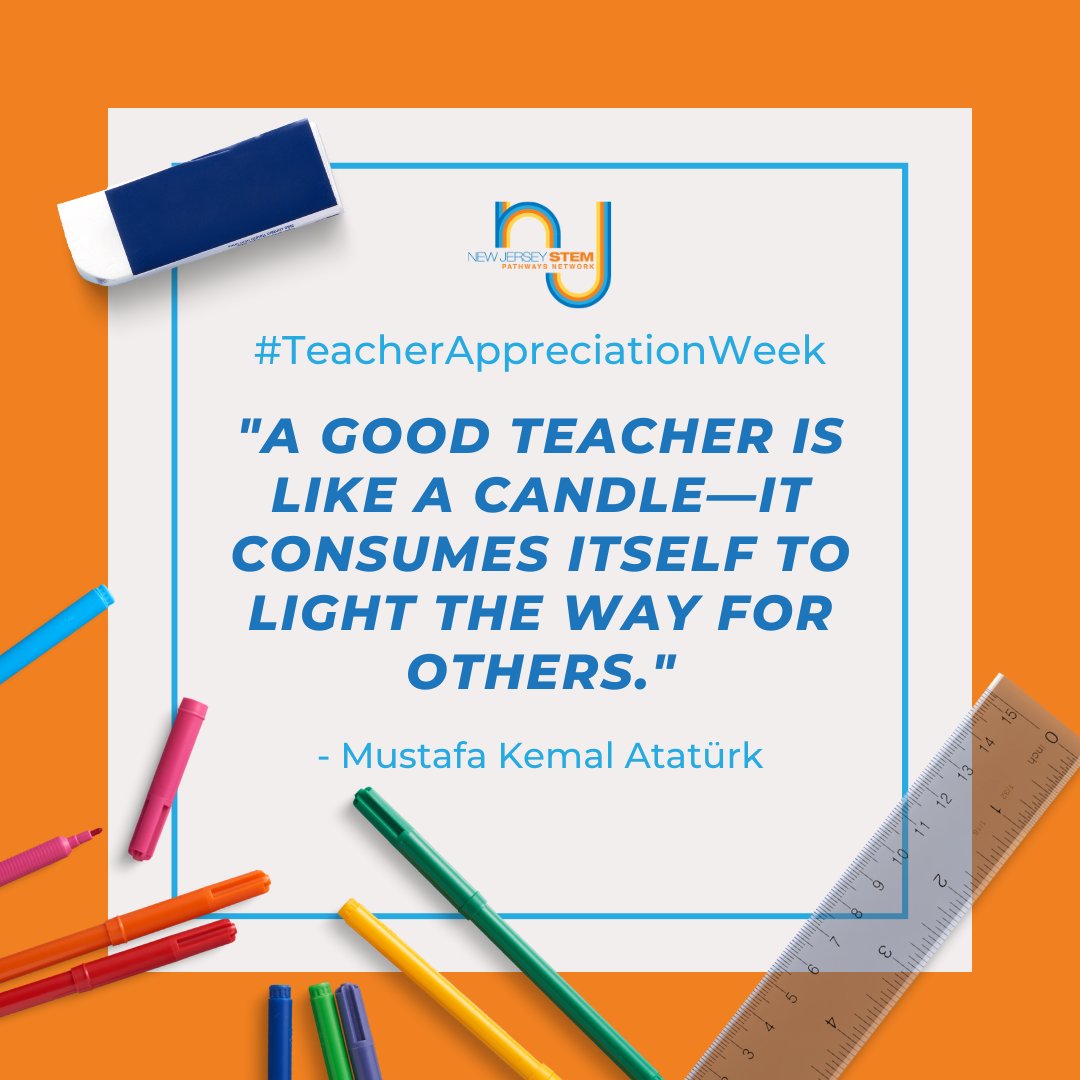 What is the best lesson or piece of advice you ever received from a teacher? #TeacherAppreciationWeek @NJEA @NewJerseyTSA @NewJerseyDOE @njsba @NJPSA @NJCountyTeacher @TIESTeach @STEMecosystems @DelranSTEM @hsmcstem @STEMforSuccess @NJAScience @NJHigherEd @NJGov @NJACTE1