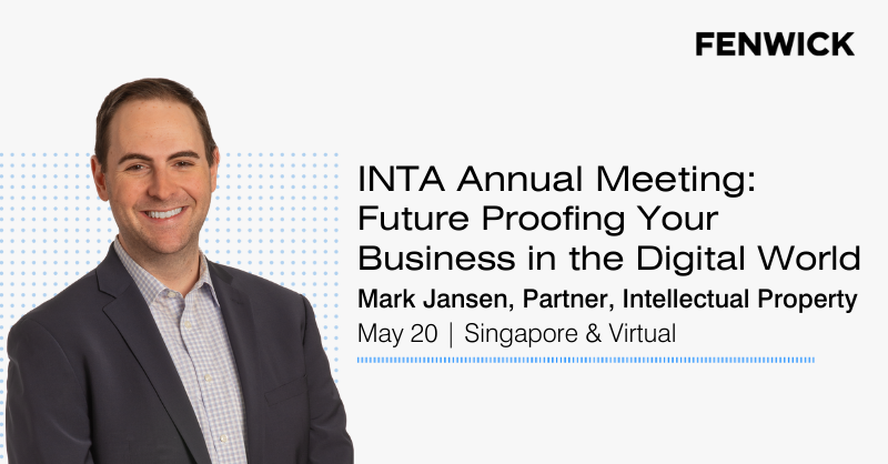 FenwickWest's tweet photo. How is AI transforming the business of law? Fenwick’s Mark Jansen will speak on a panel at the INTA Annual Meeting, exploring how law firms embrace digital transformation to enhance client experiences and service delivery.
Learn more: https://t.co/kxCQUzqPoZ
#AI #INTA23 https://t.co/NEZOXlVv9j