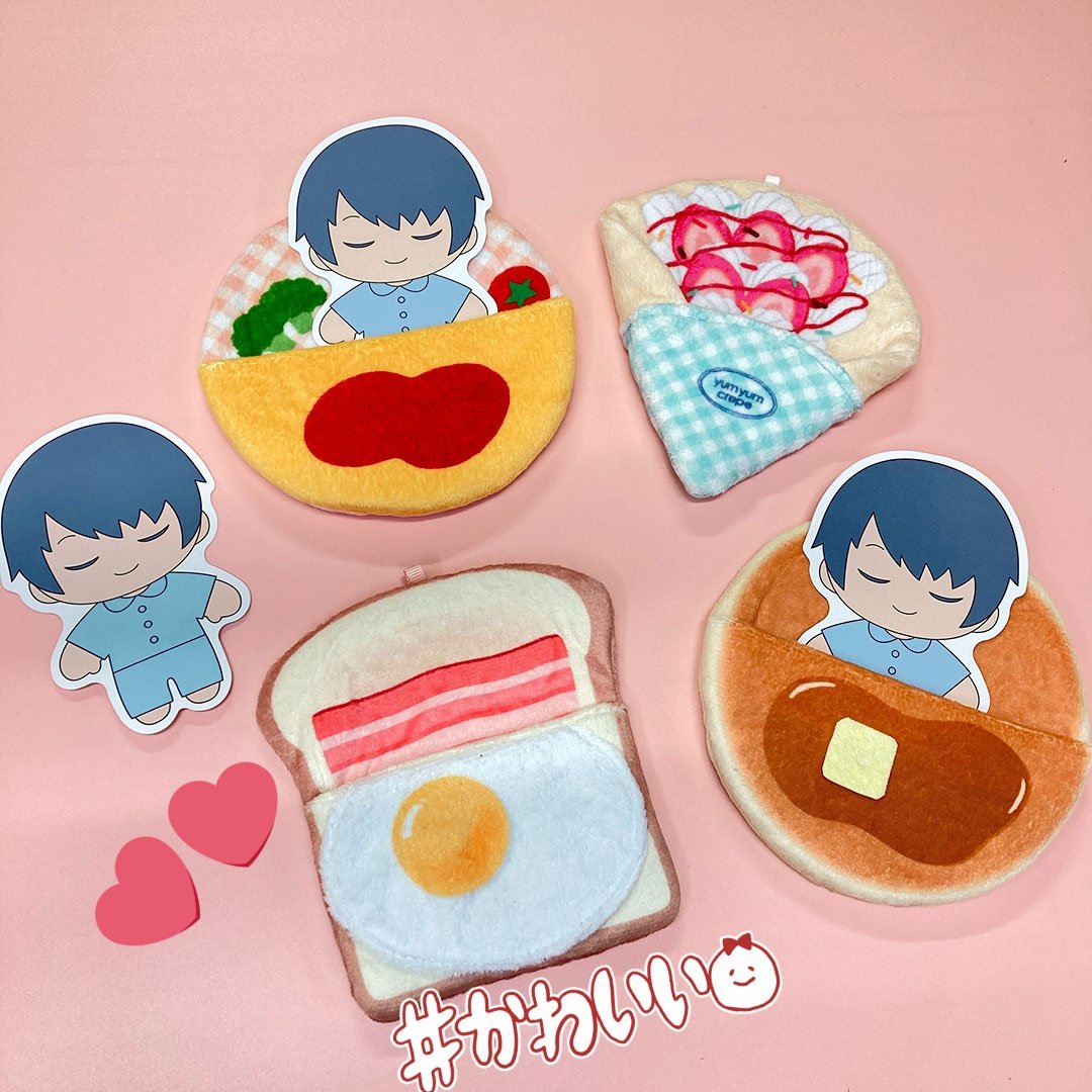 ブタさんお布団トースト♪ サンキューマートにあったぬいぐるみ用お布団。 食パンのお布団とか寝