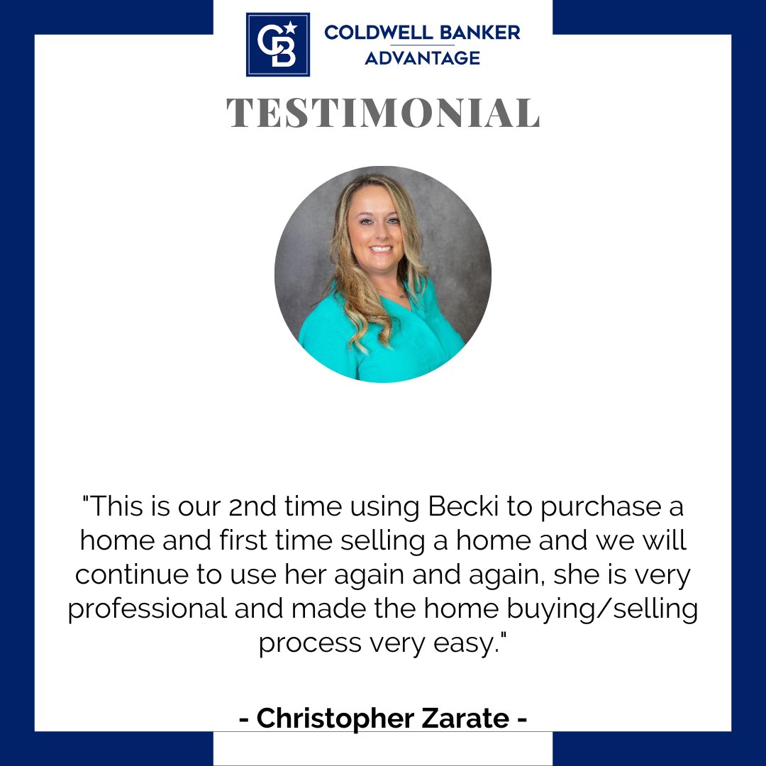 What a great testimonial to end the week! For all of your real estate needs, contact Becki Bolton today: (910) 308-9419 #HomesCBA #ColdwellBankerAdvantage #FayettevilleRealEstate #FayettevilleNorthCarolina #CBAdvantage #HomeBuying #HomeRenting #HomeSelling #Realtor