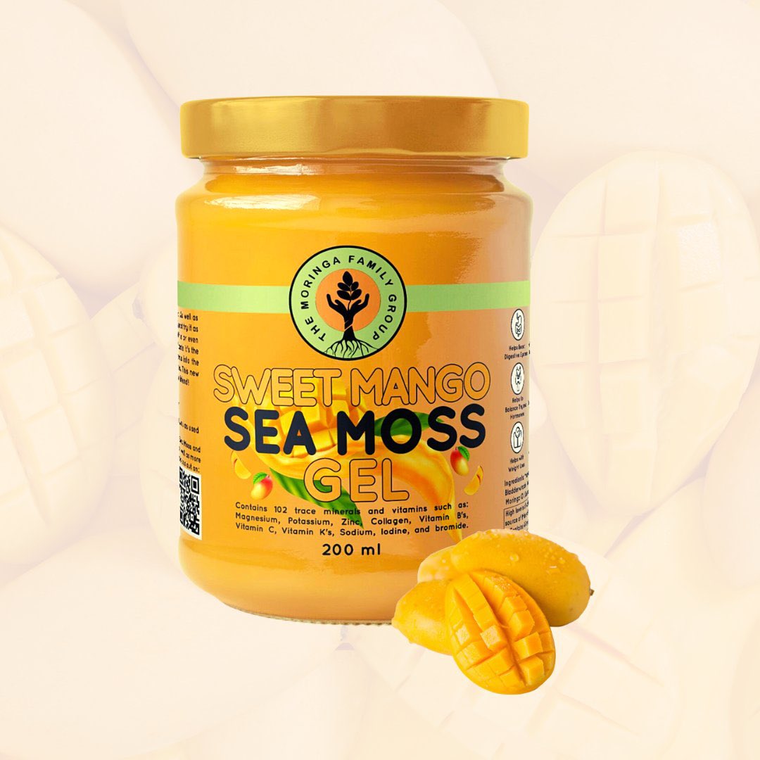 Today is the perfect day to start your healthy week with our Sweet Mango Sea Moss Gel. Your skin &amp; Body will love you for it. 
Don’t forget to follow us on instagram 

 #Mango #MondayMotivation #seamossgel #Seamoss