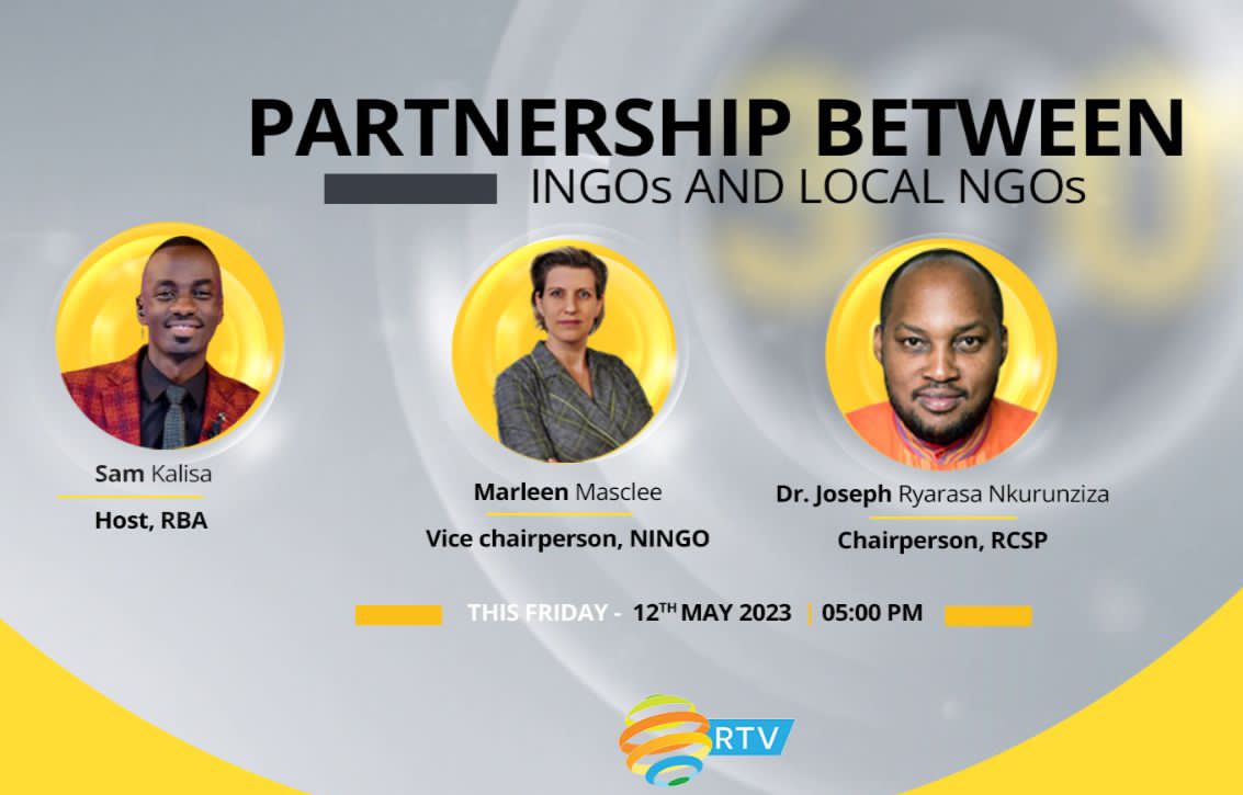 RCSPRwanda's tweet image. ⚠️ As we wind up the #CSOWeek2023Rw , we encourage you to watch the TV show scheduled from 5pm_6pm today on @RwandaTV.  It will be highlighting the impact resulted from partnerships btn Local &amp;amp;  INGOs through putting CSOs at the forefront #localization 
 #CSO4People