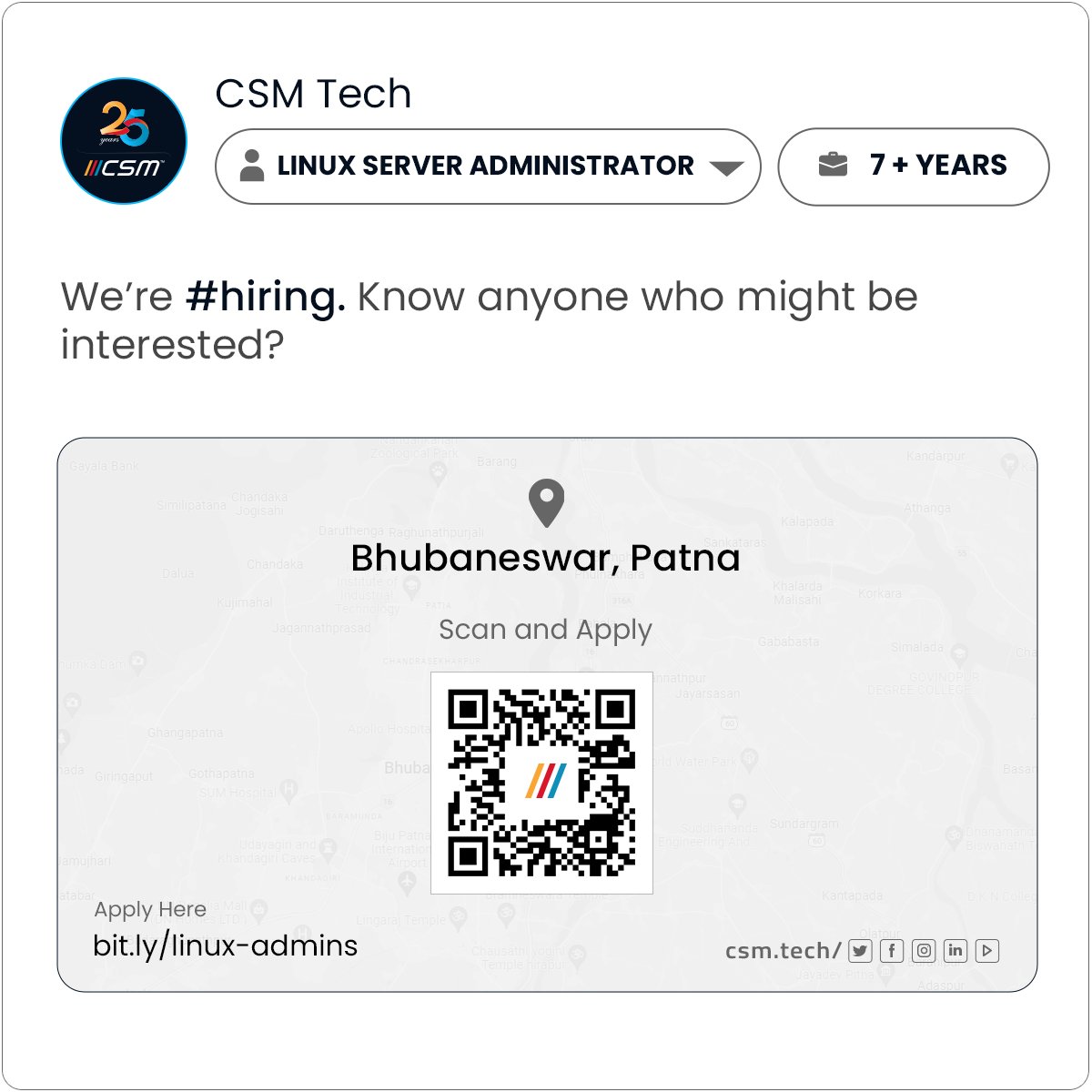 CSMTechnologies's tweet image. Linux server admins wanted: must love coffee and command lines.🎯
👉🏻 Apply now: bit.ly/linux-admins
#CSMTech #HiringNow #LinuxServerAdmin #Oppurtunity