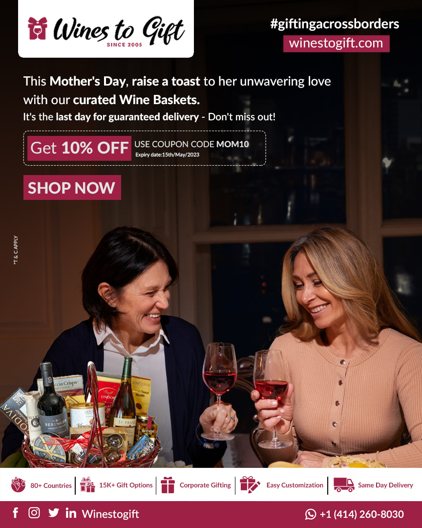 winestogift's tweet photo. Celebrate your mom's love in style this Mother's Day with our exquisite Wine Baskets🍷🎁
Don't miss the last chance for guaranteed delivery and Make her day unforgettable! 

Order today with MOM10 for 10% off. 

👉 https://t.co/5NMFaPtLGV
.
.
.
#winestogift #mothersday https://t.co/neKrVZs5yD