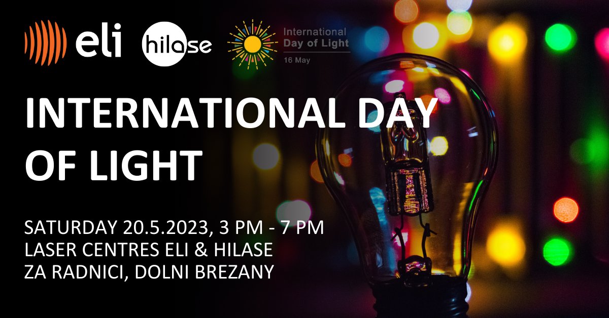 Laserové centrum <a href="/ELIBeamlines/">ELI Beamlines</a> se opět otevře široké veřejnosti při příležitosti oslav Mezinárodního dne světla <a href="/IDLofficial/">International Day of Light 16 May</a>.💥🧡 
Příjďte se k nám podívat 20. května mezi 15:00 a 19:00. Program a registrace naleznete na ➡️bit.ly/medesv2023. Těšíme se na vás!