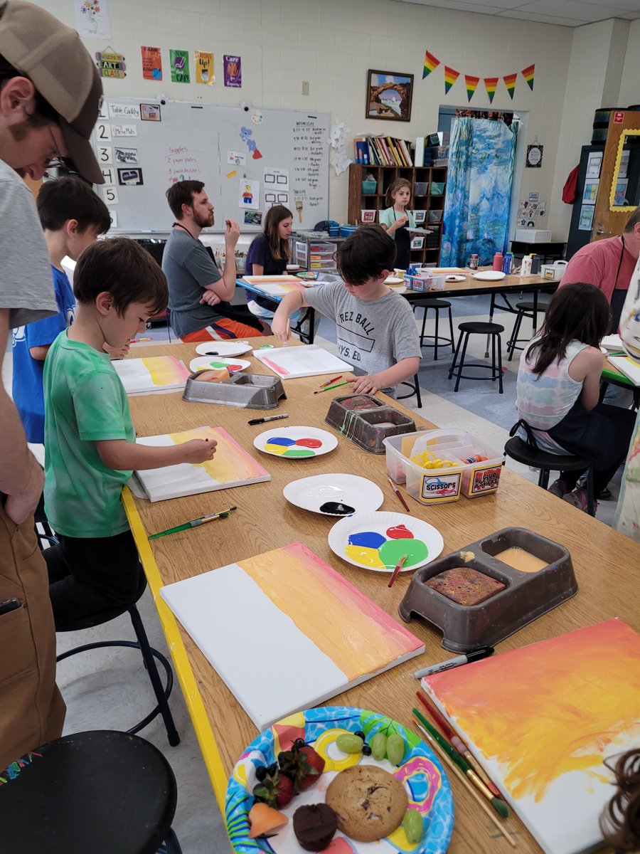 Last night, the CES PTO held a Snack and Paint Night. Ms. Morrocco, our art teacher, led students and families through a guided painting on canvas. Students enjoyed yummy snacks as they worked on their creations. Thank you, Ms. Morrocco and Ms. Hoover for supporting our event.