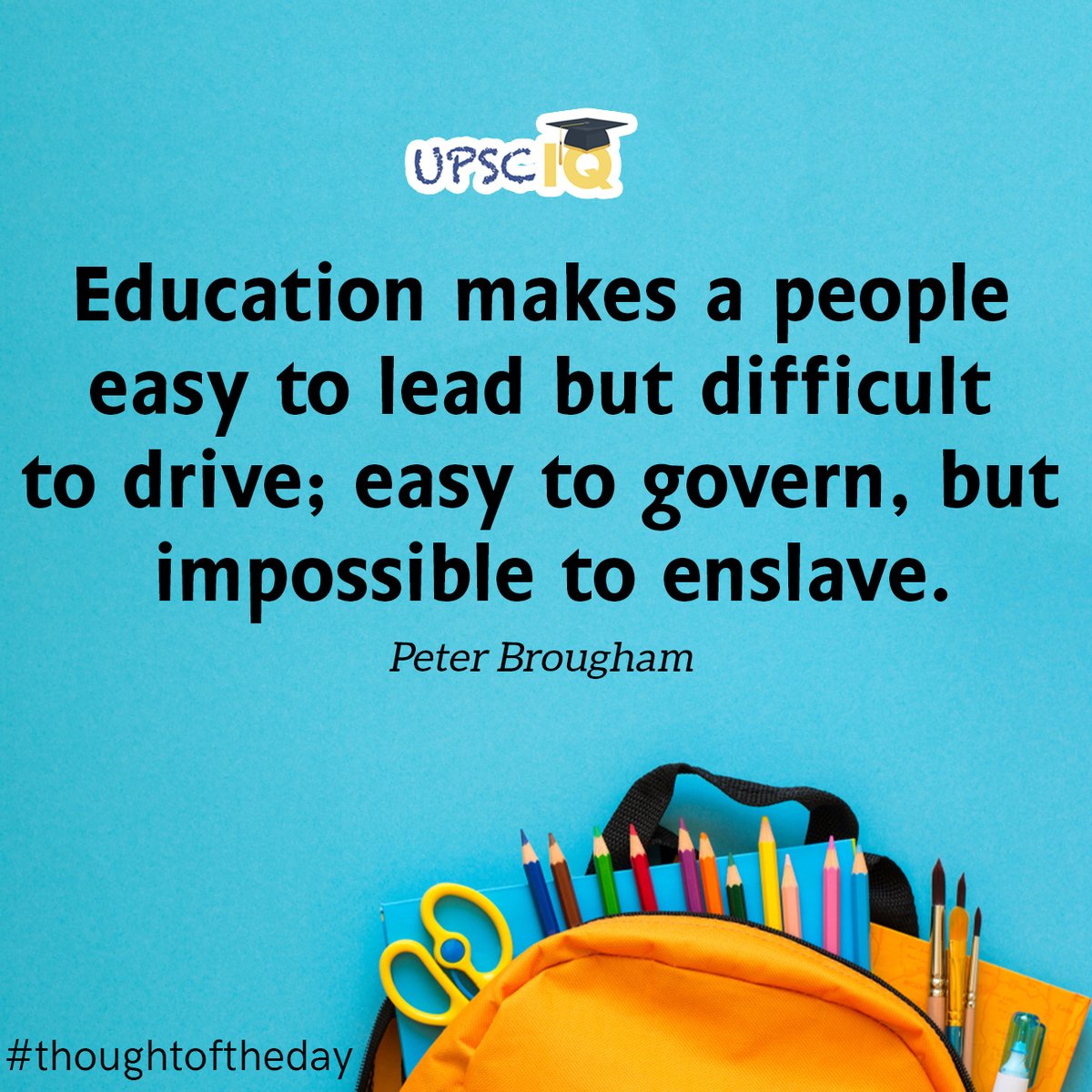 #education #easytolead #difficultdrive #impossibletoenslave #peterbrougham #thoughtoftheday #Motivationalquote #dailymotivation #quotes #quoteoftheday #todaythought #quotesaboutlife #quoteofthelife #dailyquotes #dailythoughts #motivationquotes