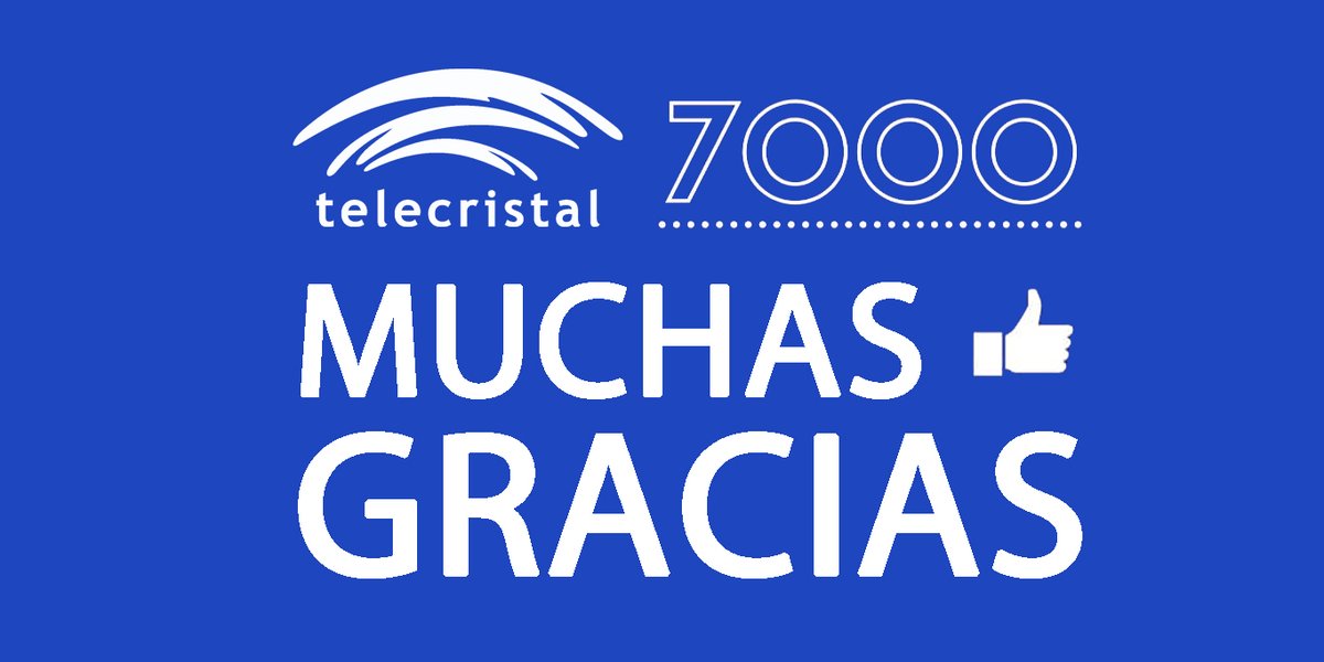telecristaltv's tweet photo. Muchas gracias para todos los seguidores de esta cuenta que llegó hoy 12 de mayo del 2023 a los 7 mil seguidores y en especial a @LunaPaz7075 su seguidora número 7 mil.
#7mil https://t.co/Q2EkT5Ztg5