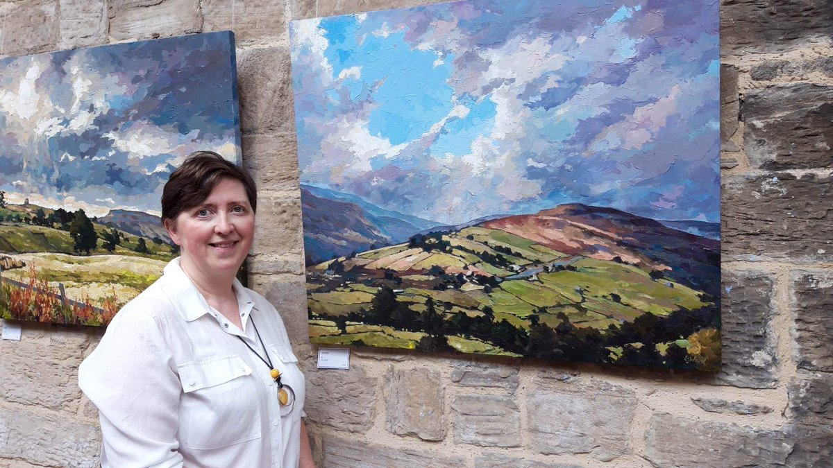 The artwork is up and there on display <a href="/TheStationRich/">The Station</a> until 24th May.  I can highly recommend the pizzas if you go for dinner while you’re there. #eatout #artworkforsale #paintings #nature #yorkshire #dales