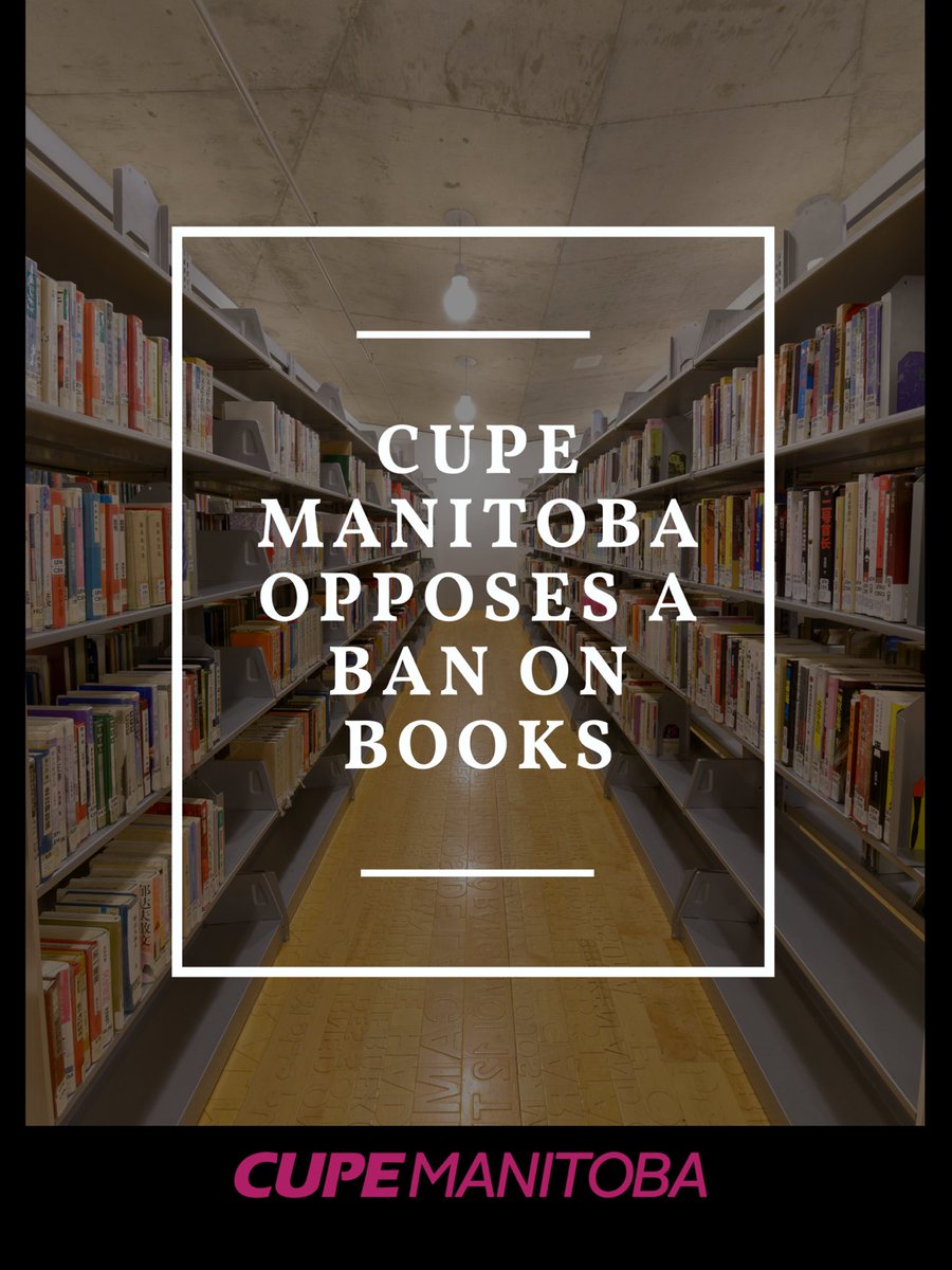 CUPEMB's tweet photo. CUPE Manitoba stands with Brandon Pride and the 2SLGBTQIA+ community to oppose booking banning, homophobia, ignorance, and hate. https://t.co/wFFOKmXLUO