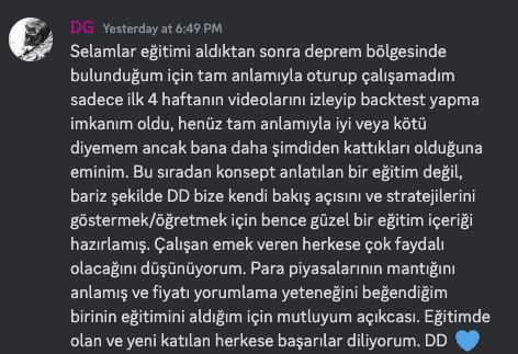 ddfinanceEDU's tweet photo. DD Finance EDU için yapmış olduğumuz son alımdan bazı geri bildirimler.

Bu hafta sonu alımları tekrar açacağız. Bugüne kadar başta iade garantisi olmak üzere, kendini geliştirmek isteyen insanlara birçok fırsat sunduk. Yaptığımız her işi şeffaf şekilde yaptık.

+ https://t.co/G9aG93T3Z5