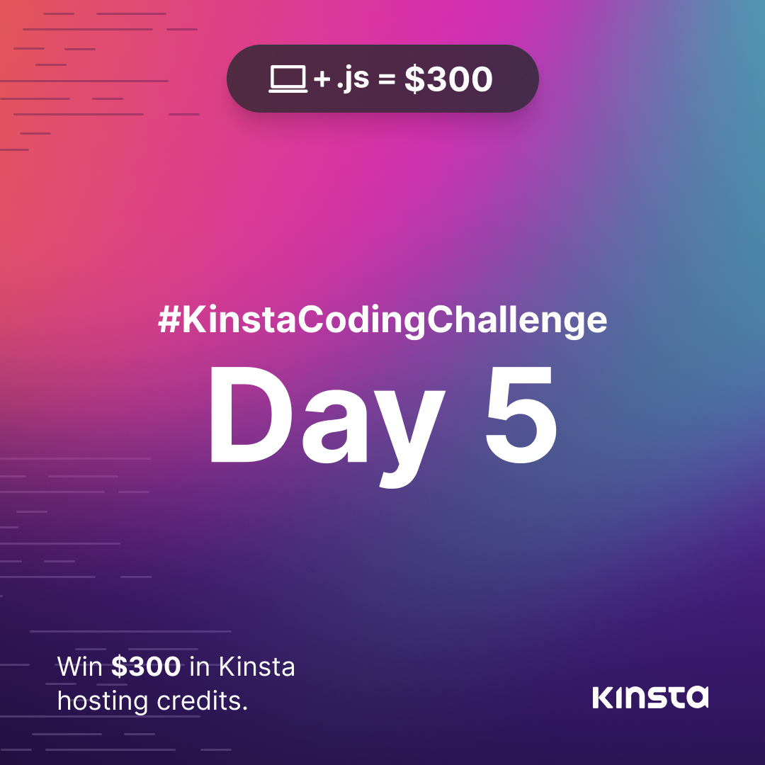 kinsta's tweet photo. It’s the final day of the #KinstaCodingChallenge! 🎉
To help prevent malicious actors from triggering unvalidated logic or error messages that are hard to understand, it is important to have schema validation into your app. -AO /1 https://t.co/g58AUqbx8c