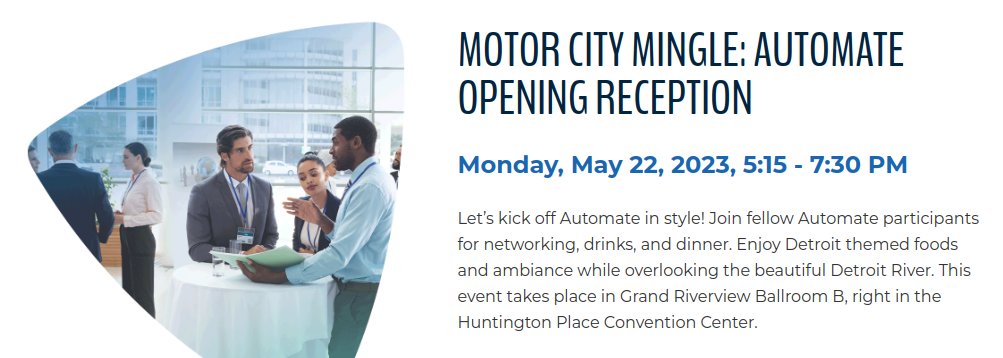 ArquTec Solutions (@arqutecsolution) on Twitter photo Looking forward to meeting everyone at the 2023 Automate Show Motor City Mingle! <a href="/AutomateShow/">Automate Show</a> #Robotics #automation <a href="/visitdetroit/">Visit Detroit</a> Looking forward to meeting everyone at the 2023 Automate Show Motor City Mingle! <a href="/AutomateShow/">Automate Show</a> #Robotics #automation <a href="/visitdetroit/">Visit Detroit</a>