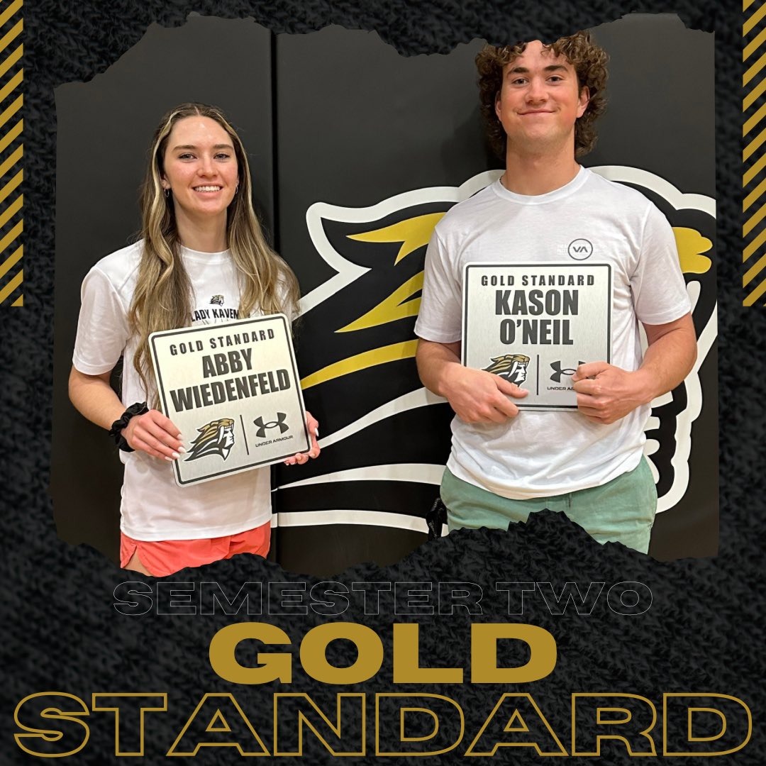 📣GOLD STANDARD📣

Abby Wiedenfeld and Kason O’Neil are our Semester 2 Gold Standard Award winners!

▶️ Commitment to Athletic Development
▶️ Commitment to Leadership Responsibilities
▶️ Commitment to Kuna Strength &amp; Conditioning

Congrats, well EARNED!

#KHStrength #GoldStandard